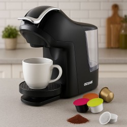 Ocean OCMCM1410TCN 1L Black Multi-Capsules Coffee Maker - 2YW