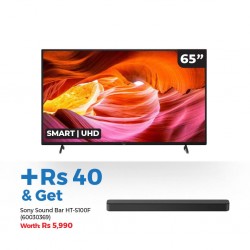 Sony KD-65X75K 4K Smart Android Led Tv & Free Sony soundbar HT-S100F