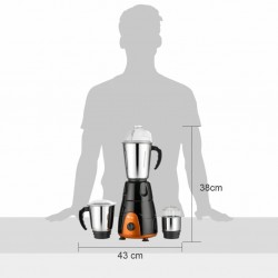 Rico MG123 3 S/S Jars 550W Mixer Grinder 3YW On Motor