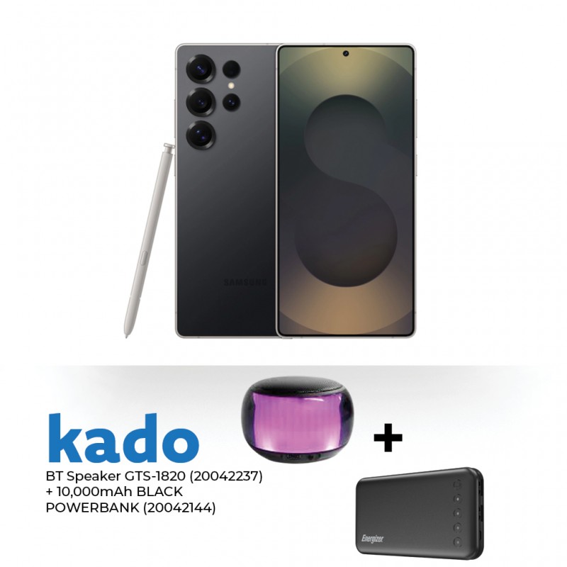 Samsung Galaxy S25 Ultra Titanium Black & Free Bluetooth Speaker GTS-1820 + POWERBANK AS-PS20 10,000 MAH Samsung Galaxy S25 Ultra Titanium Black & Free Bluetooth Speaker GTS-1820 + POWERBANK AS-PS20 10,000 MAH