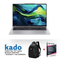 Acer Aspire Lite 16 AL16-52P-59PP (Light Silver) AL16-52P-510H & Free ZoneAlarm Security 1 Device 1 yr + Volkano Neo Backpack