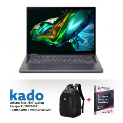 Acer Aspire Spin 14 Core 7 Processor 150U & Free ZoneAlarm Security 1 Device 1 year + Volkano Neo Backpack