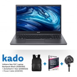 Acer Extensa Laptop Core i3 1215U Grey & Free ZoneAlarm Extreme Security + Volkano 15.6'' Laptop Backpack + Laptop power cord