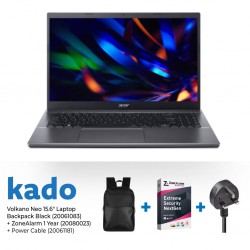 Acer Extensa Laptop Core i5 1235U Grey & Free ZoneAlarm Extreme Security + Volkano 15.6'' Laptop Backpack + Laptop power cord