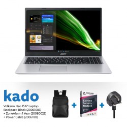Acer Aspire Laptop Core i7 1165G7 Silver & Free ZoneAlarm Extreme Security + Volkano 15.6'' Laptop Backpack +Laptop power cord