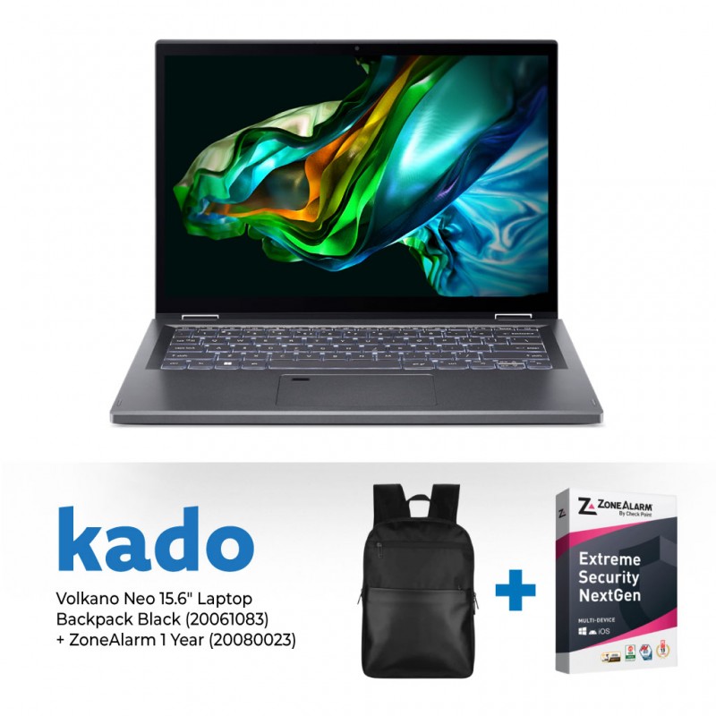 Aspire Spin 14 Core Ultra 5 Processor 115U & Free ZoneAlarm Extreme Security + Volkano 15.6'' Laptop Backpack Aspire Spin 14 Core Ultra 5 Processor 115U & Free ZoneAlarm Extreme Security + Volkano 15.6'' Laptop Backpack