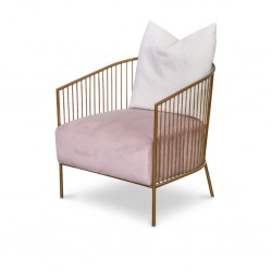 Bottega Armchair In Gold Metal Frame