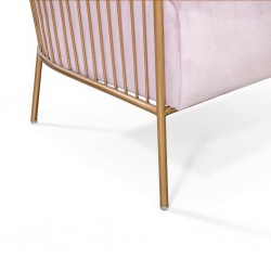 Bottega Armchair In Gold Metal Frame