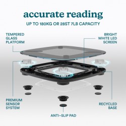 Homedics SCL-B100-BK Glo Bumper Edge Essential Scale 3YW