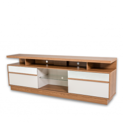 Recipe Low TV Cabinet Almond/Off White Recipe Low TV Cabinet Almond/Off White