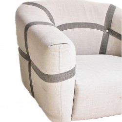 Sharon One Seater Beige Fabric