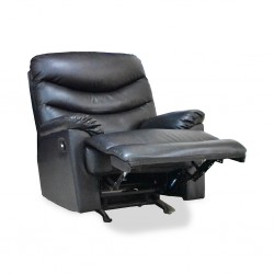 Mayfair One Seater Black Bonded Leather