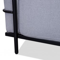 Azzuro Metal Frame Armchair Fabric Grey