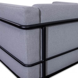 Azzuro Metal Frame Armchair Fabric Grey