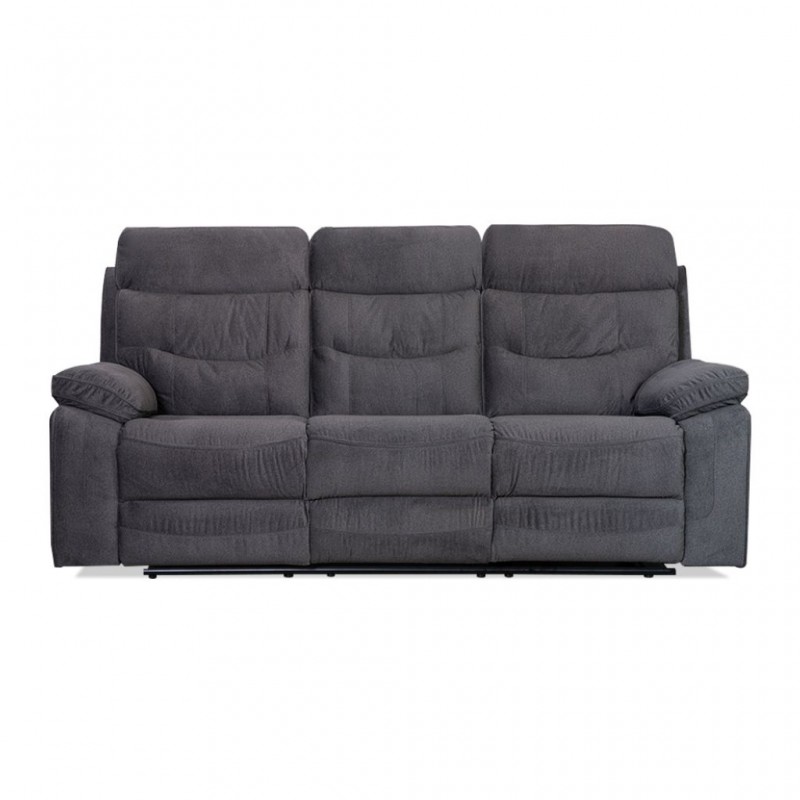 Burlington Recliner 3 Seater in Pewter Fab