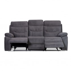 Burlington Recliner 3 Seater in Pewter Fab