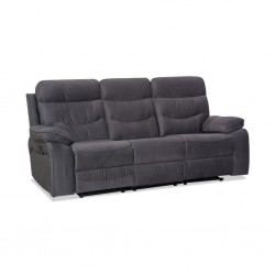 Burlington Recliner 3 Seater in Pewter Fab