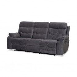 Burlington Recliner 3 Seater in Pewter Fab