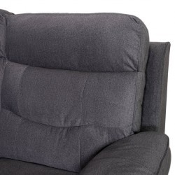 Burlington Recliner 3 Seater in Pewter Fab