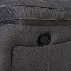 Burlington Recliner 2 Seater in Pewter Fab