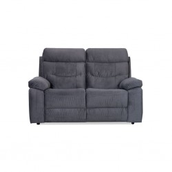 Burlington Recliner 2 Seater in Pewter Fab