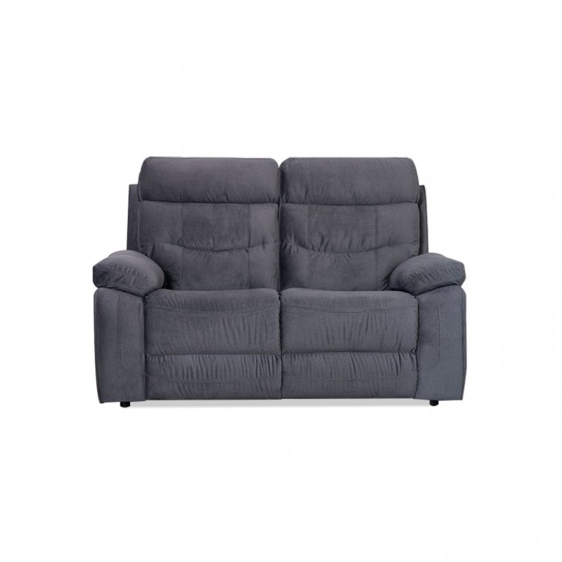 Burlington Recliner 2 Seater in Pewter Fab