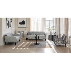 Brava Sofa 3+2+Armless Chair Silver Fabric