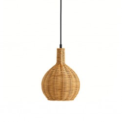 Pendant Lamp Rattan & Metal 20x20x26cm