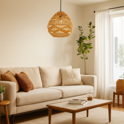 Pendant Lamp Rope & Metal D30x38cm Pendant Lamp Rope & Metal D30x38cm