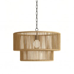 Pendant Lamp Rope & Metal D50x28cm