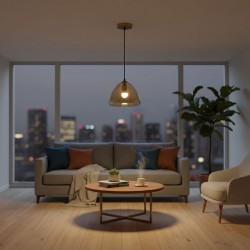 Pendant Lamp Metal & Glass D23x23x20cm	L2347023