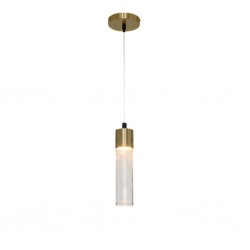 Pendant Lamp Acrylic & Metal 6x6x20.3cm