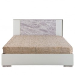 Sofia Bed 160x200 cm Gold Marble And White