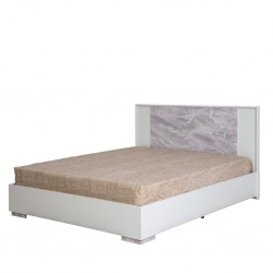 Sofia Bed 160x200 cm Gold Marble And White
