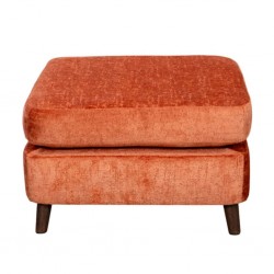Urban Ottoman in Orange Fabric