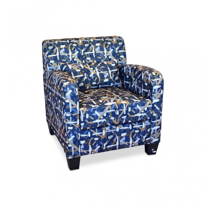 Penington Accent Chair in Fabric Spash Indigo Penington Accent Chair in Fabric Spash Indigo