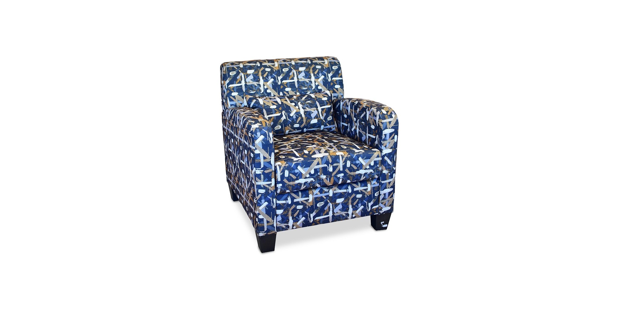 Penington Accent Chair in Fabric Spash Indigo Penington Accent Chair in Fabric Spash Indigo