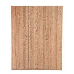 Elsa Wardrobe 3 Doors With Hanger MDF Red Oak