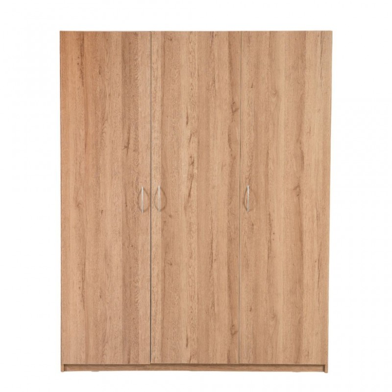 Elsa Wardrobe 3 Doors With Hanger MDF Red Oak