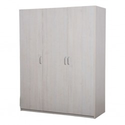 Elsa Wardrobe 3 Doors With Hanger MDF Ash Grey