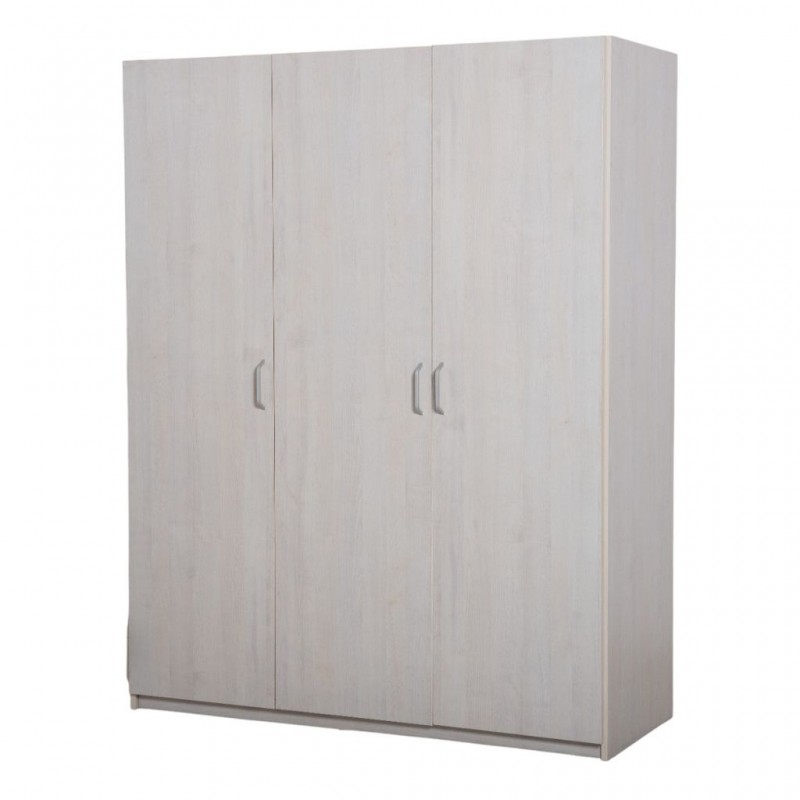 Elsa Wardrobe 3 Doors With Hanger MDF Ash Grey