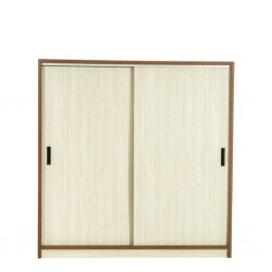 Barcelona Sliding Wardrobe Dark Walnut & Ash Grey