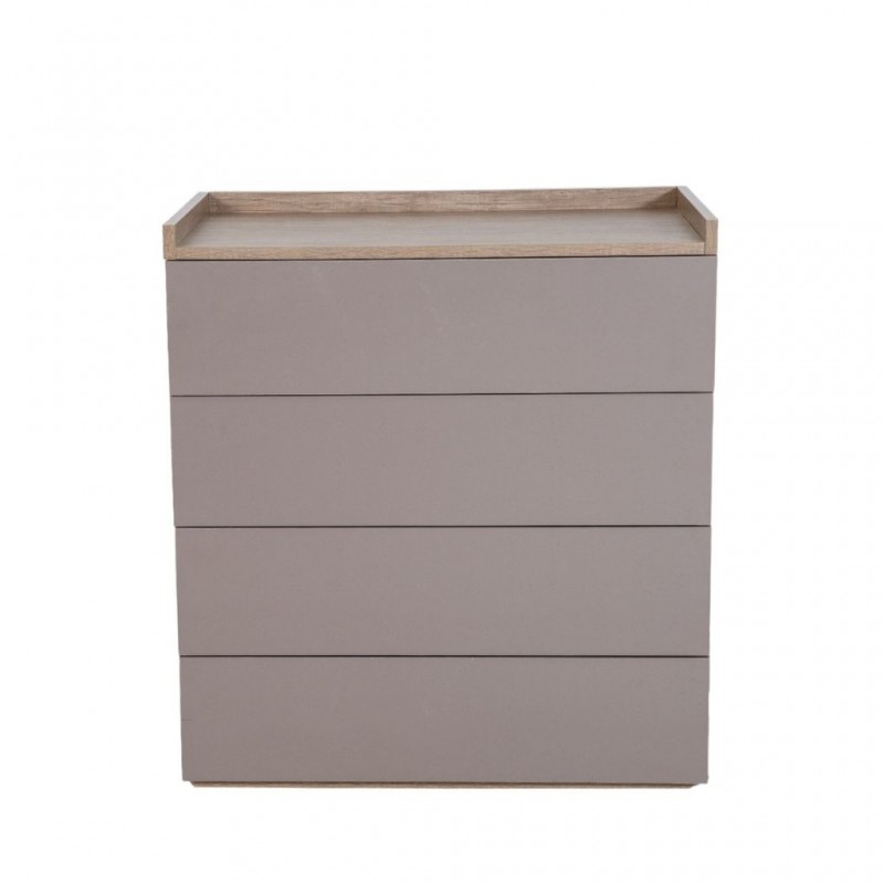 Garnelia Chest of Drawers Relic Oak & Smoky With LED Light In MDF/Particle Board