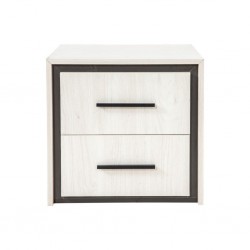 Ezra Night Table Larix Black Particle Board