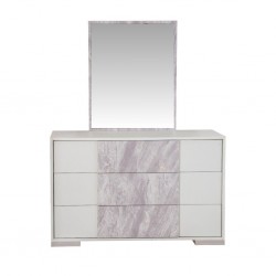 Sofia Chest of Drawers Gold Marble And White