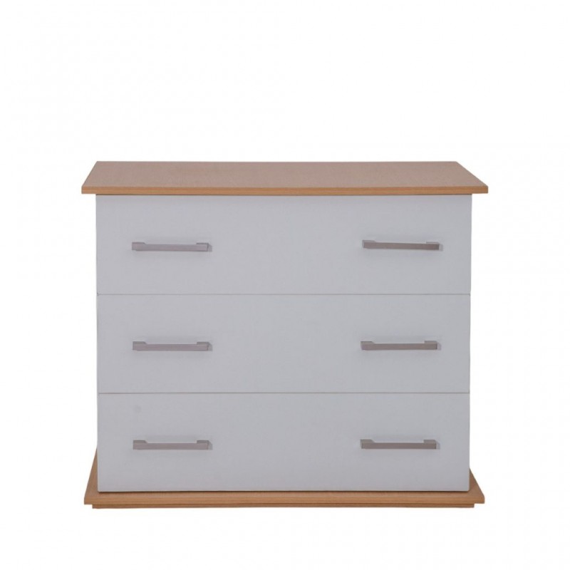 Capella Chest of Drawer White & Light Oak