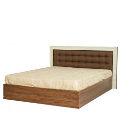 Barcelona Bed 160x200 cm Dark Walnut & Ash Grey