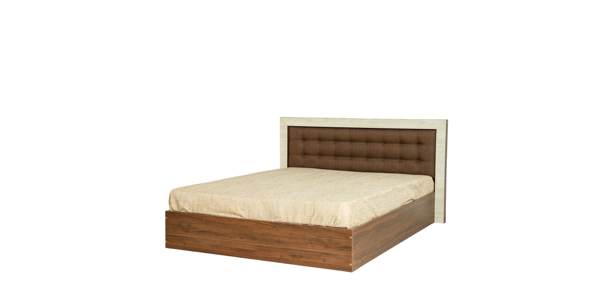 Barcelona Bed 160x200 cm Dark Walnut & Ash Grey