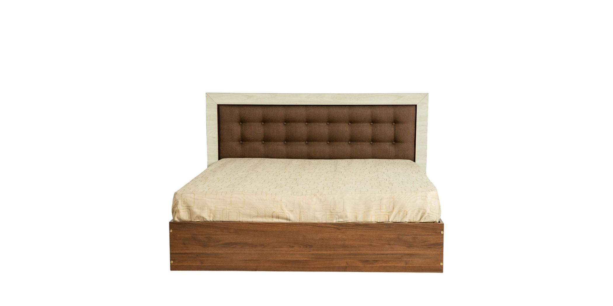 Barcelona Bed 160x200 cm Dark Walnut & Ash Grey