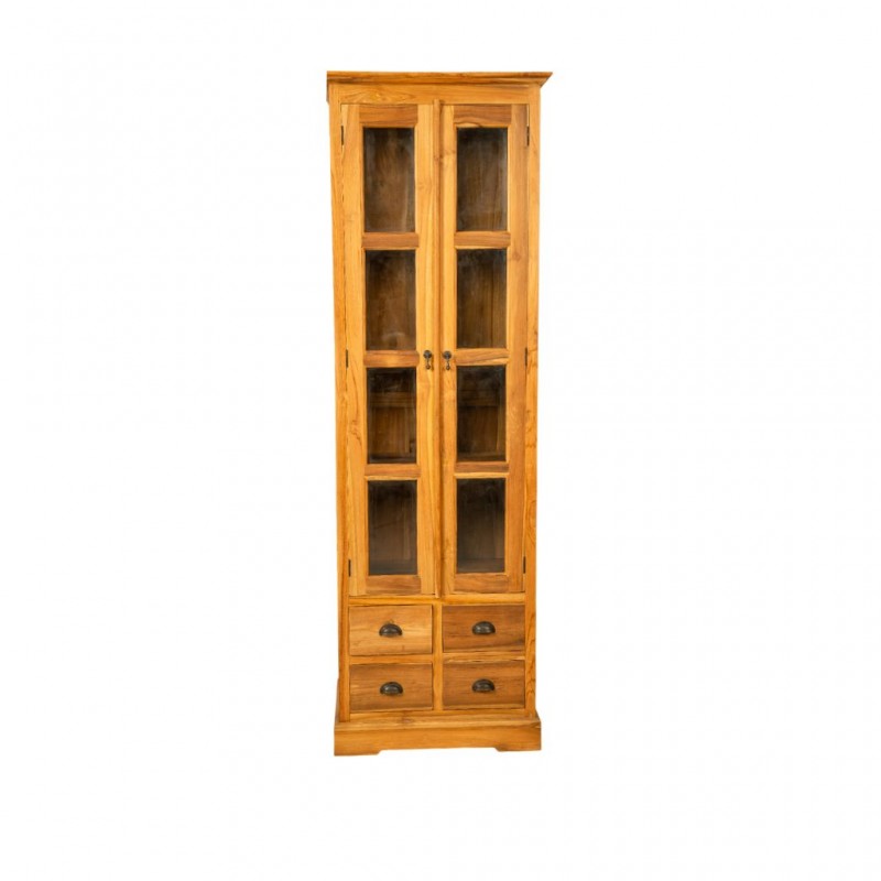 Borden Bookcase Cabinet Natural Teak